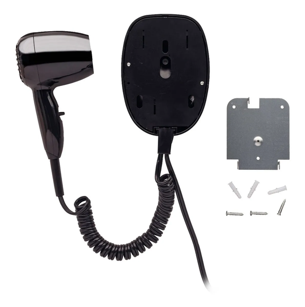 Secadora Negra De Pared Empotrable Ideal Para Hotel Timco Hs-1600n