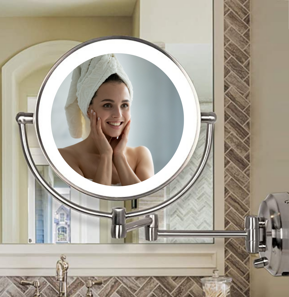 El lujo mas accesible; espejos con luz y de aumento para el cuarto de baño